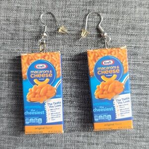 Kraft Macaroni & Cheese Box Earrings